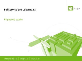 Fullservice pro Lekarna.cz


Případová studie




+420 272 763 111   info@h1.cz   www.h1.cz
 