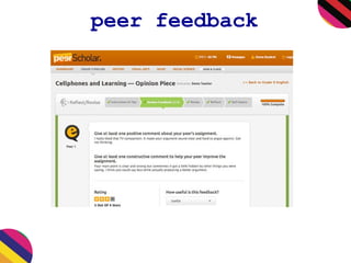 peer feedback
 