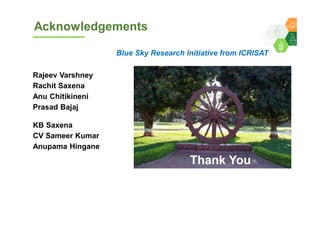 Genomics for converting 3-lines to 2-lines hybrid system in pigeonpea By Dr Lekha T Pazhamala, ICRISAT