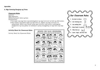 Rules In Tagalog LE_Kindergarten4_Q1_Week1_V.2.pdfkimdergarten | PDF