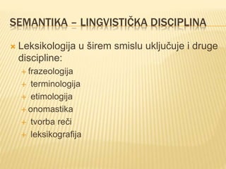 Leksika Rasm Leksikologija i | PPTX