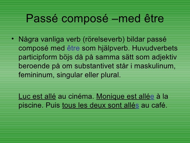 Is rencontre an etre verb
