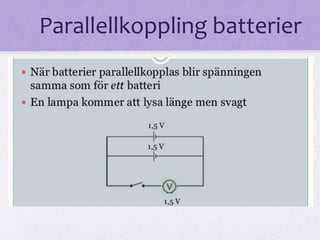 Parallellkoppling batterier 
 