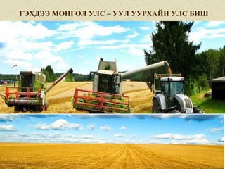 ГЭХДЭЭ МОНГОЛ УЛС – УУЛ УУРХАЙН УЛС БИШ
 
