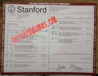 Leland Stanford Junior University transcript