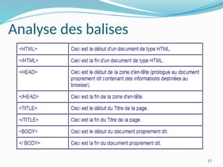 17
Analyse des balises
 
