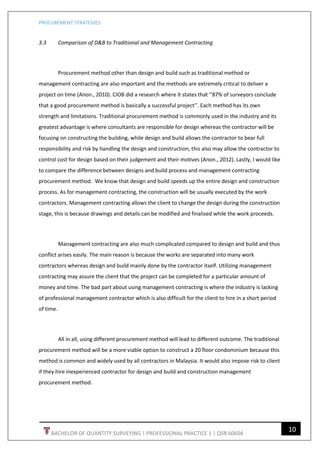 A Report on Procurement Strategies - PP1 | PDF