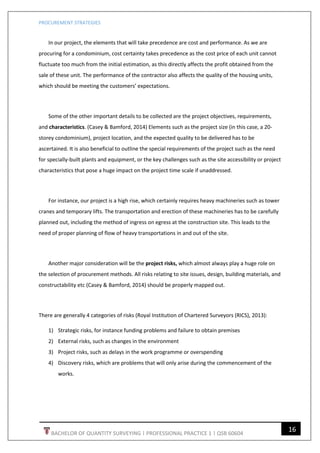 A Report on Procurement Strategies - PP1 | PDF
