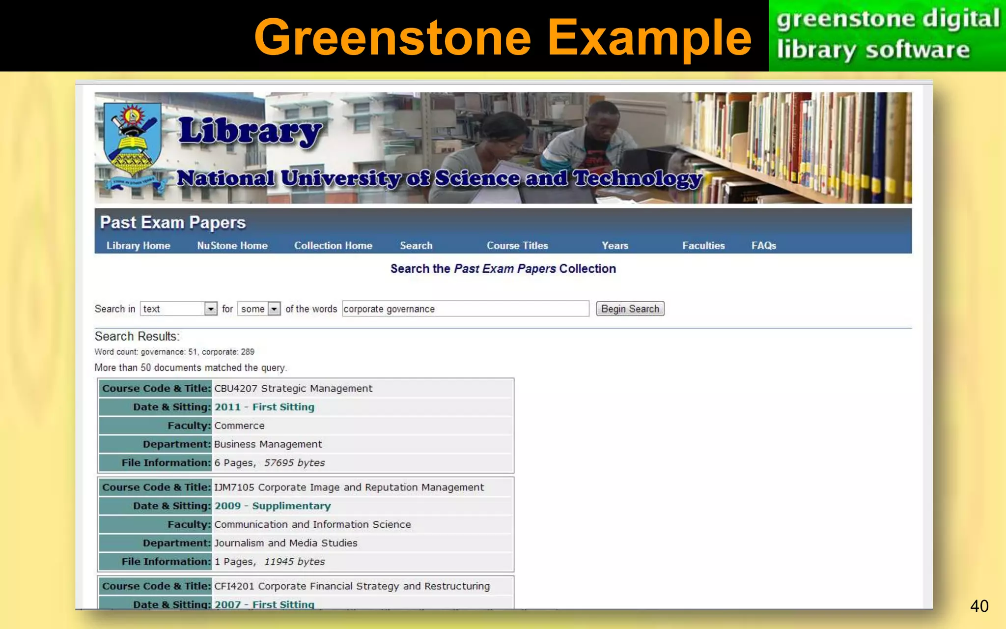 Greenstone Example

40

 