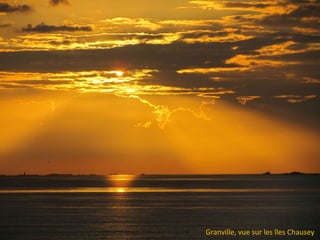 Granville, vue sur les îles Chausey

 