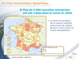 Une terre d’accueil pour les entreprises134 parcs d’activités3200 entreprisesDes parcs de 0,5 à 500 hectaresprêts à vous accueillirUne forte concentration sur l’agglomération d’Orléans (21 parcs)Avec des services pour mieux répondre aux besoins des entreprises : Crèches interentreprises