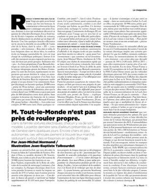 le magazine.




                                                  R                enault a RepRis pied suR l’île se-
                                                                   guin. Vingt ans après avoir fermé
                                                                                                         Combien, cette année ? », fait-il valoir. Prudem-
                                                                                                         ment, il n’a pour l’heure passé commande que
                                                                      l’usine qui fut son berceau, le d’une seule camionnette, confiée à un chef
                                                                      constructeur a réinvesti les lieux d’équipe qui habite un pavillon. Ce dernier
                                                                      pour y aménager une piste d’es- pourra donc recharger la voiture chaque nuit
                                                  sais, destinée à ceux qui souhaitent découvrir sa dans son garage. L’autonomie du Kangoo ZE est
                                                  gamme de véhicules électriques. En ce froid ma- suffisante pour l’usage qui en sera fait et sa
                                                  tin de février s’organise un ballet de voitures, conduite ne pose pas de difficulté particulière.
                                                  dont le déplacement ne produit qu’un léger sif- « J’ai quand même prévenu qu’au volant d’une
                                                                                                                                                            que « le facteur économique n’est pas entré en
                                                                                                                                                            compte » dans ses motivations d’achat. La Leaf,
                                                                                                                                                            en effet, est proposée 30 990 euros, prime gou-
                                                                                                                                                            vernementale de 5 000 euros comprise. Hors de
                                                                                                                                                            prix, même pour une berline tout confort propo-
                                                                                                                                                            sant quatre vraies places. Son autonomie, appré-
                                                                                                                                                            ciable (150 kilomètres mais après une demi-dou-
                                                                                                                                                            zaine d’heures de recharge), ne suffit pas à faire
                                                                                                                                                            de la Leaf une voiture à tout faire. « Pour partir
                                                  flement. Une fois quelques boucles effectuées voiture aussi silencieuse, il faut se méfier des piétons,   en vacances, nous avons une seconde auto », précise
                                                  sur le circuit, la clientèle est accueillie de l’autre notamment des enfants », insiste Jean Nijdam.      Yoann Nussbaumer…
                                                  côté de la Seine, dans le salon « ZE », com- RouleR en électRique est aussi un enjeu d’image.             N’en déplaise au souci de rationalité affiché par
                                                  prendre: « zéro émission ». Bois clair et sofas, le En général, on orne la modeste camionnette            les uns et à l’enthousiasme des autres, l’avenir de
                                                  tout baignant dans un décor bleu, la couleur d’adhésifs et de slogans écolo un peu nouilles,              la voiture électrique inspire une certaine per-
                                                  écolo en langage automobile (le vert est trop pour bien mettre en valeur le « geste pour l’en-            plexité. Ce que les chiffres viennent confirmer.
                                                  chargé de symbolique politique). Autour d’un vironnement » que constitue un tel investisse-               En France, les immatriculations de véhicules
                                                  café, des messieurs un peu engoncés par leur cra- ment. Jean-Manuel Marin, fondateur de L’Ile             « zéro émission » ont certes plus que décuplé
                                                  vate devisent par petits groupes. Ambiance très O’ crêpes, une chaîne de restauration rapide qui          – passant de 184 à 2 630 entre 2010 et 2011 –,
                                                  « pro ». Le futur propriétaire d’une Renault élec- se lance dans la livraison à domicile, fera rouler     mais elles représentent à peine plus d’un mil-
                                                  trique ne vient pas en famille. Les pionniers de ses livreurs à bord d’un Twizy, le drôle de petit        lième du marché. En six mois, Nissan France a
                                                  la voiture ultrapropre gèrent des flottes d’entre- quadricycle électrique que Renault commercia-          vendu 92 exemplaires de la Leaf. Renault, dont
                                                  prise. Ce sont des livreurs, représentants ou ins- lisera le mois prochain: « Lorsqu’on le livre chez le  le PDG Carlos Ghosn assure que les véhicules
                                                  pecteurs qui seront derrière le volant, en atten- client à bord d’un engin comme celui-là, le produit     électriques pèseront 10% des ventes totales en
                                                  dant que les cadres acceptent d’en faire leur n’a plus la même image que si l’on débarquait avec          2020, refuse obstinément d’afficher des objectifs
                                                  véhicule de fonction. Rien de surprenant: rouler une Mobylette ou un scooter. »                           précis pour la Zoé ou le Twizy. Hormis les mar-
                                                  propre n’est pas donné. Une camionnette Kan- Parmi les premiers acquéreurs de voitures élec-              chés publics (administrations et entreprises natio-
                                                  goo électrique est facturée quelque 20 000 euros triques, on finit par trouver une poignée de par-        nales se sont engagées à commander 15637 Kan-
                                                  – prime de l’Etat incluse – pour une autonomie ticuliers. « Je suis mal à l’aise avec le pilotage d’un    goo ZE sur quatre ans), la visibilité commerciale
                                                  d’une petite centaine de kilomètres, alors que la deux-roues et en butte à des difficultés pour passer    n’est pas des plus nettes. Olivier Paturet, respon-
                                                  version diesel vaut 14 800 euros et peut parcourir mon permis de conduire, alors j’ai réservé la version  sable de la commercialisation de la Leaf chez
                                                  plus de 600 kilomètres entre deux pleins. Sans accessible sans permis du Twizy », explique                Nissan France, ne dit pas le contraire : « Nous
                                                  compter la location des batteries de la voiture Maxime Hinglais, 20 ans, qui dit avoir « hâte de          avons séduit les plus enthousiastes. Pour faire bascu-
                                                  (100 euros par mois). Pour la Renault Fluence pouvoir l’utiliser ». Yoann Nussbaumer, 28 ans,             ler l’opinion, nous allons faire des efforts, mais il
                                                  ZE, grosse berline « électrifiée », il en coûte tout s’est lui offert une Leaf, la Nissan tout électrique faudra aussi que se multiplient les bornes de re-
                                                  compris 20 900 euros nets. Dans quelques se- commercialisée depuis septembre. Une acquisi-                charge. » Et que soient pérennisées les – impor-
                                                                                                                                                            tantes – primes à l’achat, ce qui n’est pas forcé-
                                                                                                                                                            ment dans l’air du temps budgétaire.
                                                  M. Tout-le-Monde n’est pas                                                                                quelques indices suggèRent pouRtant que cer-
                                                                                                                                                            tains obstacles pourraient être aplanis. De quoi

                                                  près de rouler propre.                                                                                    faciliter le passage à l’acte et faire décoller les
                                                                                                                                                            ventes de la voiture électrique, qui pourrait finir
                                                                                                                                                            par retenir l’attention des 80% d’automobilistes
                                                  Dans la famille voitures électriques, chacun y va de son                                                  qui parcourent moins de 80 kilomètres par jour.
                                                  modèle. La petite dernière sera d’ailleurs présentée au Salon Ainsi, la Zoé pourrait finalement voir son autono-
                                                                                                                                                            mie portée de 160 à 200 kilomètres et Nissan
                                                  de Genève dans quelques jours. Encore chers et peu                                                        devrait bientôt baisser – modérément, certes – le
                                                  autonomes, ces véhicules peinent à trouver leur marché,                                                   prix de la Leaf. Le catalogue des modèles « zéro
                                                                                                                                                            émission », aujourd’hui réduit, promet aussi de
                                                  séduisant surtout des entreprises en quête d’image.                                                       s’élargir, ce qui devrait forcément nourrir la de-
                                                  Par Jean-Michel Normand /                                                                                 mande. Fait encourageant, même les marques
                                                                                                                                                            les plus attachées aux mécaniques classiques s’y
                                                  Illustration Jean-Baptiste Talbourdet                                                                     mettent. Telle BMW, qui commercialisera fin
                                                  maines, on attend la Zoé, qui sera dévoilée le tion projetée de longue date par ce développeur 2013 la i3, sa première voiture 100% électrique.
Jean-Baptiste Talbourdet/M Le magazine du Monde




                                                  8 mars au Salon de l’automobile de Genève. Pro- de sites Internet, qui se dit « passionné par l’au- Depuis juillet, un décret établit un droit à l’ins-
                                                  duit à Flins, ce modèle, destiné à M. Tout-le- tomobile, les nouvelles technologies et les questions tallation de prises électriques dans les parkings
                                                  Monde, sera vendu au prix d’une Clio (autour de d’environnement ». « C’est la voiture électrique la des logements et bâtiments neufs. La mise en
                                                  18 000 euros), location des batteries en sus.      plus aboutie. Avec mon iPhone, je peux même pro- route d’Autolib, malgré ses déboires, va égale-
                                                  Jean Nijdam, responsable de la flotte de véhi- grammer la climatisation pendant qu’elle est en ment faire découvrir à des milliers de conduc-
                                                  cules de la société de nettoyage Lustranet, a fait charge. En plus, c’est un vrai plaisir de la conduire, teurs la conduite d’une électrique. A moyen
                                                  ses comptes. Le Kangoo électrique dont il est et je n’ai besoin de la recharger que tous les deux terme, certains facteurs extérieurs pourraient
                                                  venu prendre livraison ce matin lui impose un jours. » Le jeune homme,qui traverse Strasbourg aussi faire le lit des véhicules propres. Comme
                                                  surcoût de 25% à l’achat, mais il estime pouvoir chaque jour pour se rendre à son bureau, raconte la montée en régime des plans d’amélioration
                                                  amortir cette dépense en deux ans. « L’an der- avoir rencontré bien des difficultés pour obtenir de la qualité de l’air en ville, qui pourrait aboutir
                                                  nier, la hausse du gazole a représenté un budget l’autorisation de tirer une ligne électrique jusqu’à à écarter des centres urbains une bonne partie
                                                  supplémentaire de 50 000 euros pour l’entreprise. la place de parking de son immeuble. Et admet des voitures à moteur classique.

                                                  3 mars 2012                                                                                                                                                 - 71
 