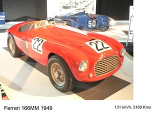 Ferrari 166MM 1949

131 km/h, 3160 Kms

 
