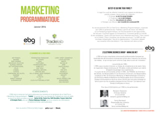 Le marketing programmatique  - Plongée entre les algorithmes - ebg - trade lab - 2016