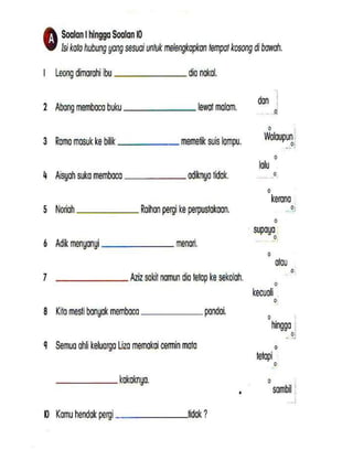 Lembaran Kerja Bahasa Melayu Tahun 2