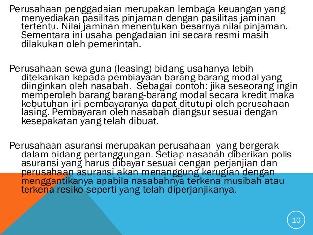 Lembaga keuangan dan bank
