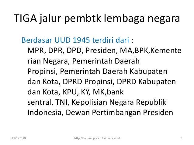 Lembaga negara pasca amandemen uud 1945