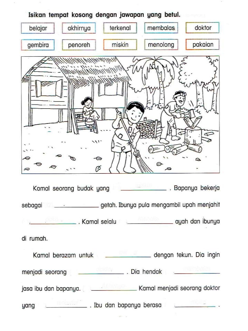 Lembaran Kerja Bahasa Melayu Tahun 1 Pdf Images