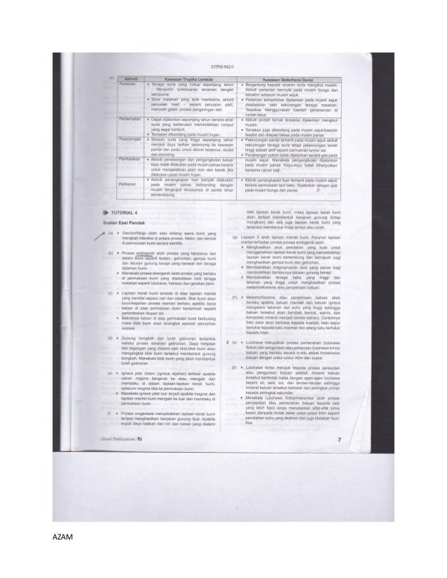 Skema Jawapan Stpm Lembaran Praktis Lp Geo Sem 1