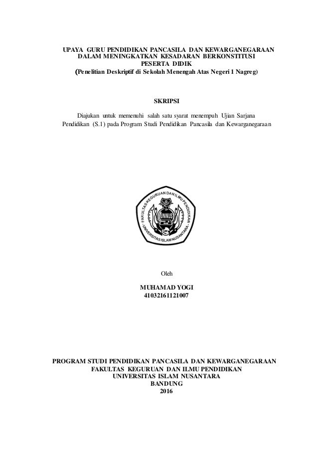 Upaya Guru Pendidikan Pancasila Dan Kewarganegaraan Dalam Meningkatka