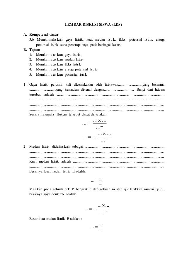 Lembar diskusi siswa