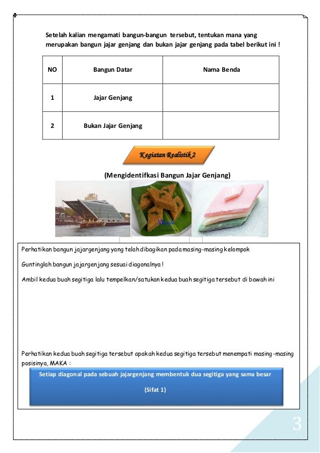 LEMBAR KERJA BANGUN DATAR JAJAR GENJANG