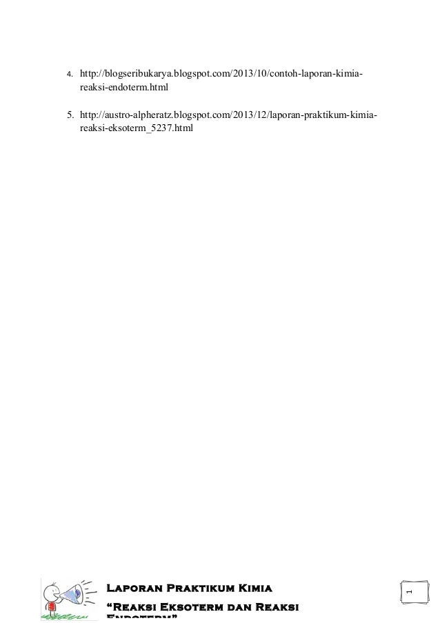 Reaksi Eksoterm dan Reaksi Endoterm (Laporan Praktikum)