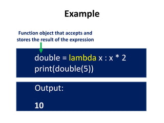 Python Lambda Function | PPT