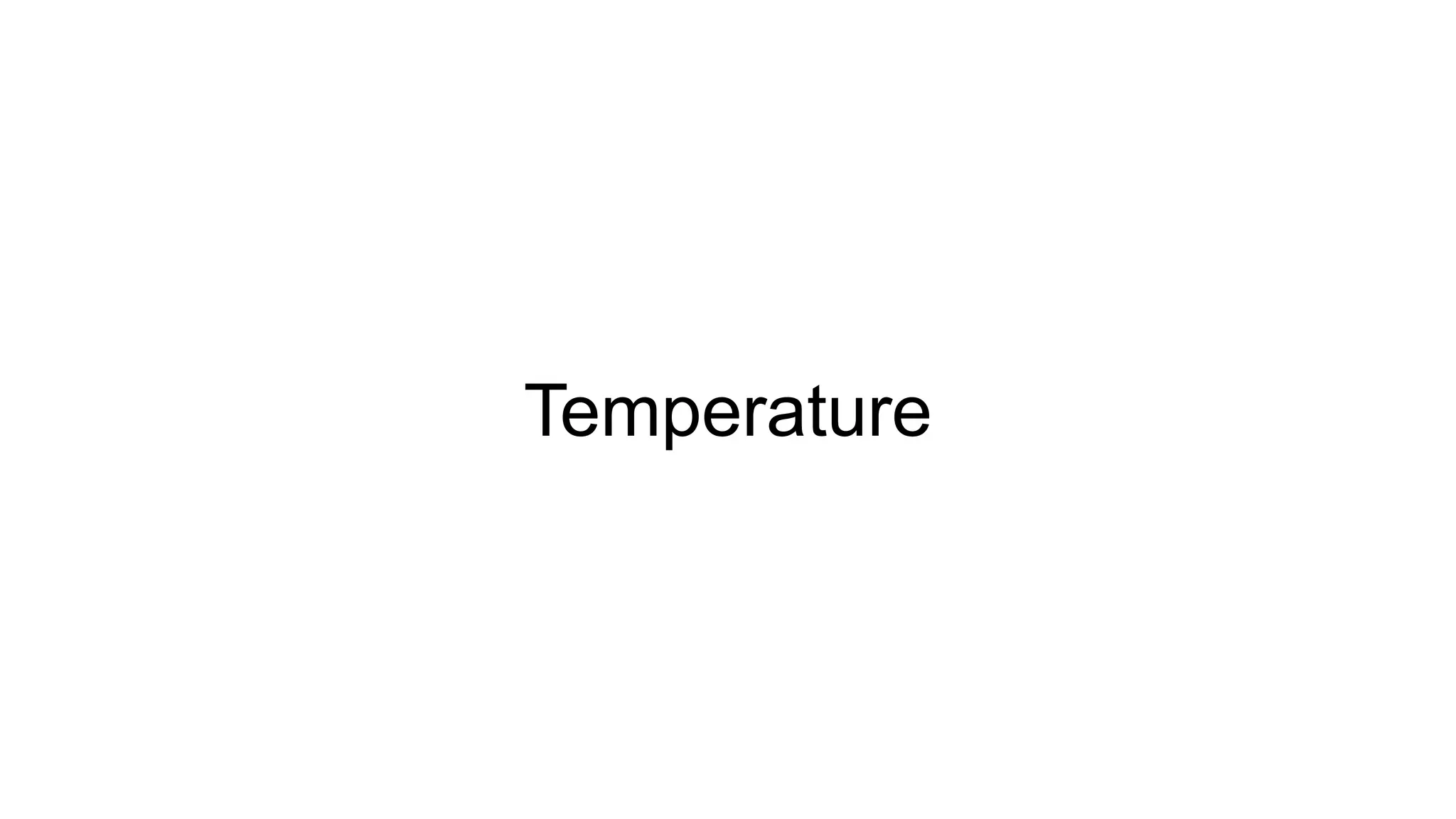 Temperature
 