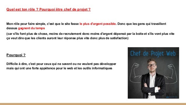 Le metier de chef de projet