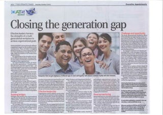 Closing the generational gap - ST 15 Oct 2011
