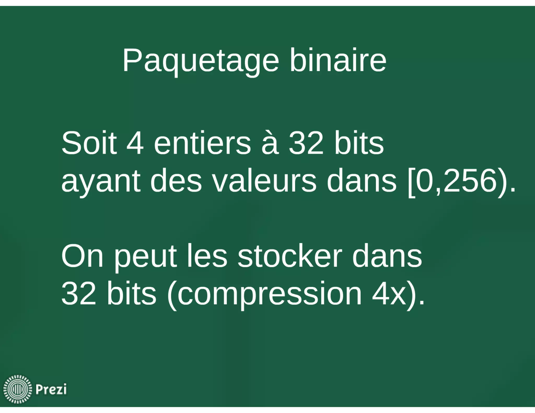 La vectorisation des algorithmes de compression 
