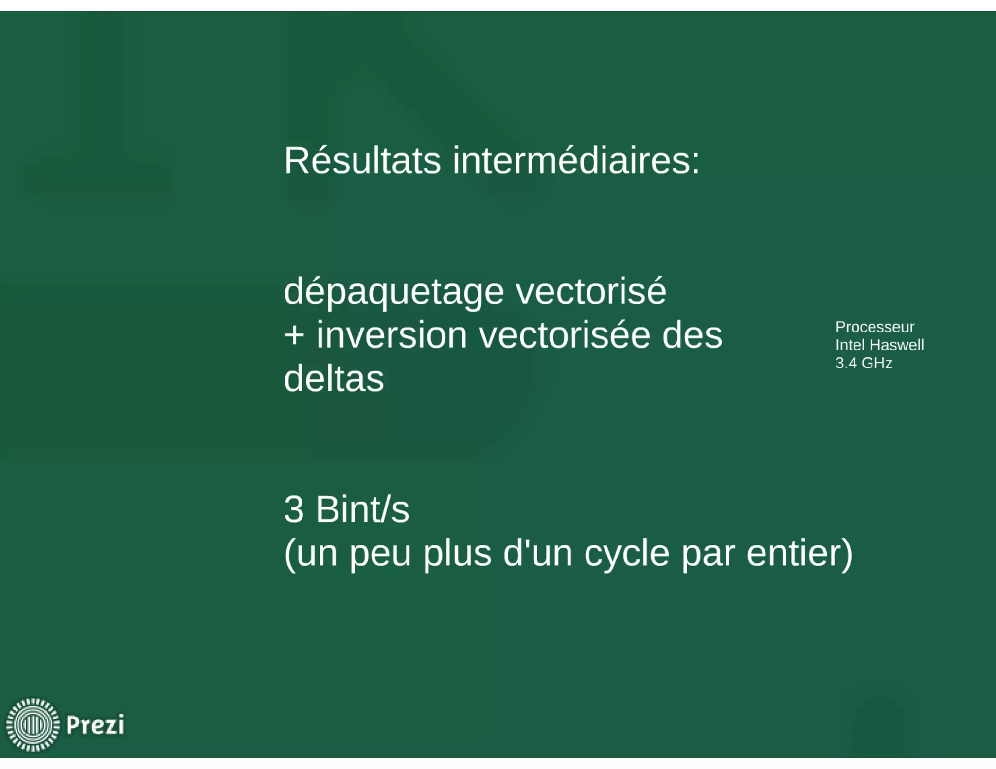 La vectorisation des algorithmes de compression 
