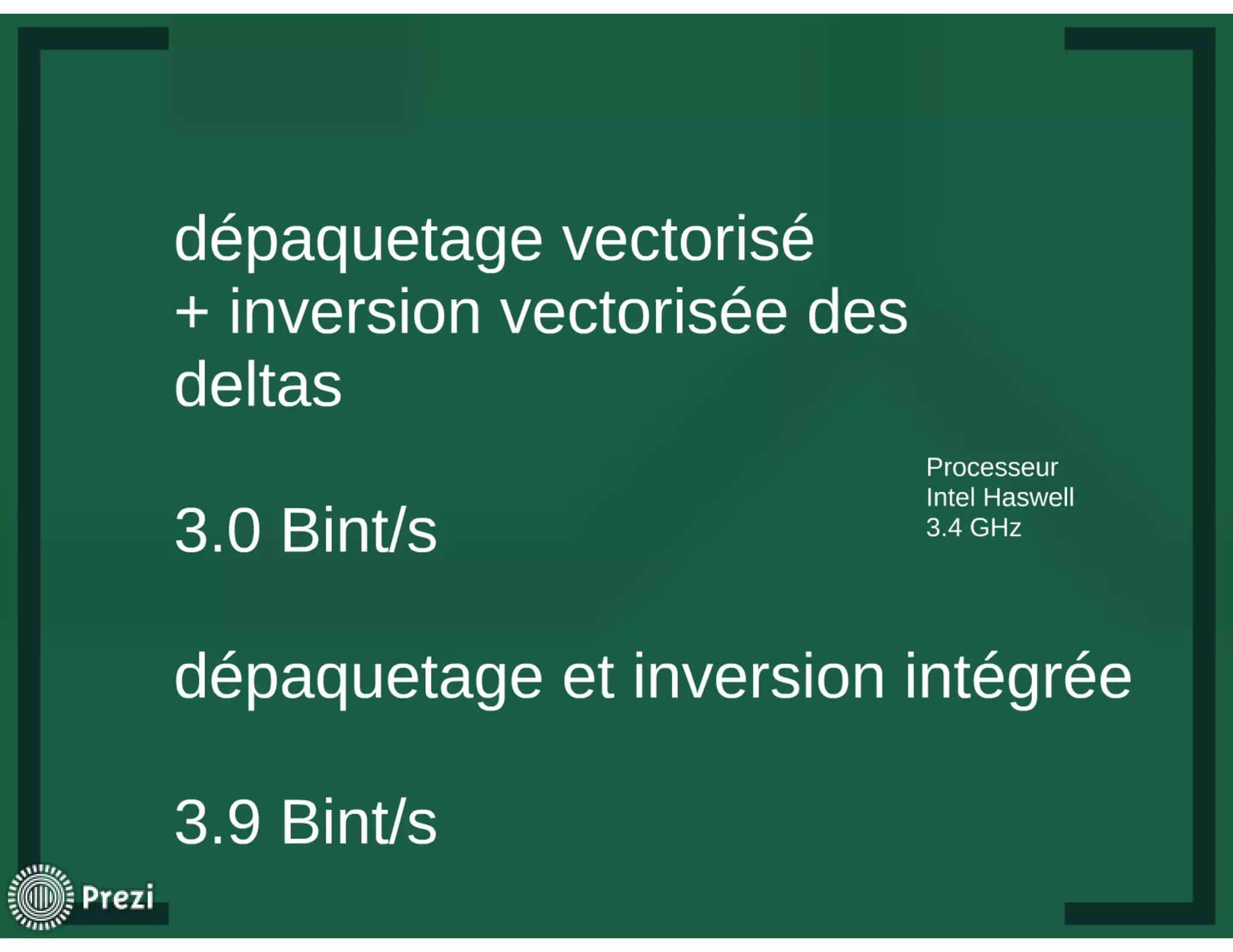 La vectorisation des algorithmes de compression 