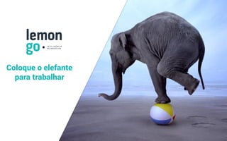Coloque o elefante
para trabalhar
 