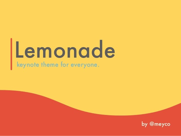lemonade original keynote theme