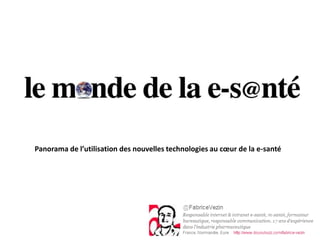 Panorama de l’utilisation des nouvelles technologies au cœur de la e-santé
 