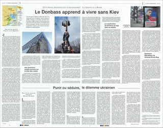 Le Monde Diplomatique. Le Donbass apprend a vivre sans Kiev.