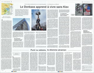 Le Monde Diplomatique. Le Donbass apprend a vivre sans Kiev.