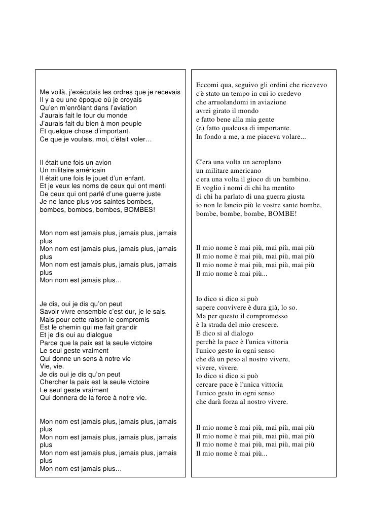 Chanson Pour La Paix Dans Le Monde Le monde que je voudrais et les chansons sur la paix