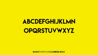 Lemon milk font