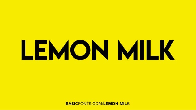 Lemon Milk Font