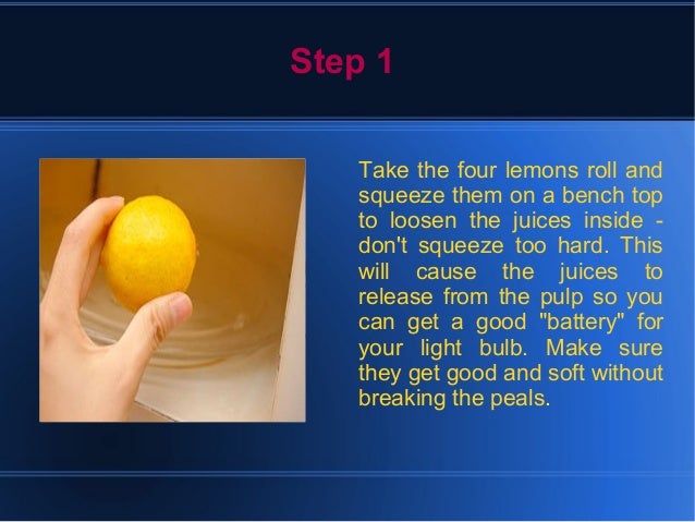 How To Make A Light Bulb Out Of A Lemon 101