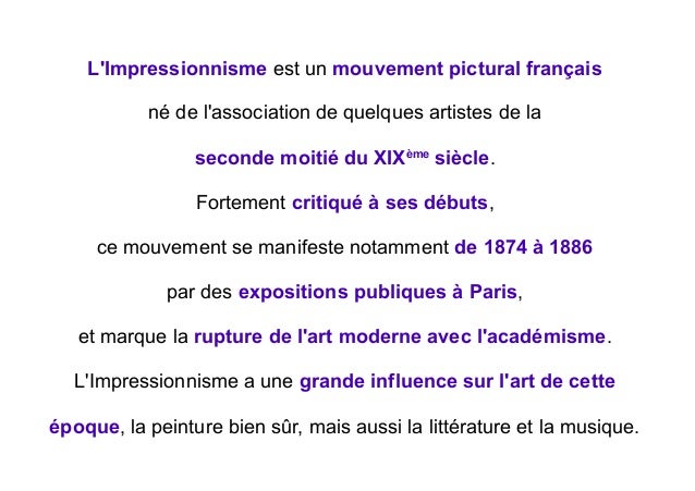 Le Mouvement Impressionniste