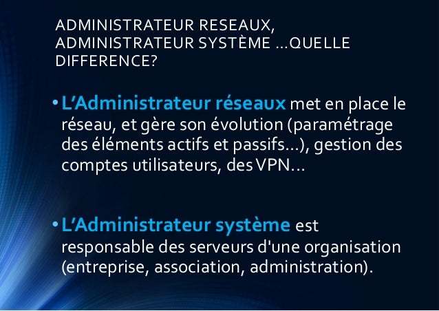 Le métier d’administrateur systèmes & réseaux