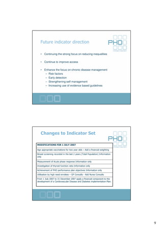 Early Beginnings - PHO Performance Programme | PDF