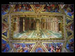 Vue de la voûte de la Chapelle Sixtine, Michel-Ange, Rome, Cité du Vatican
 