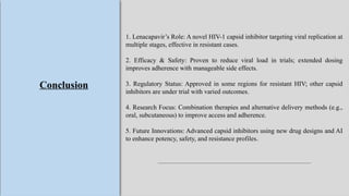 Lenacapavir: A Novel Capsid Inhibitors in HIV-1 Treatment | PPTX