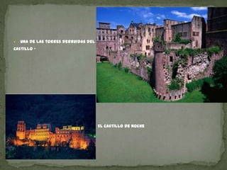 Una de las torres derruidas del Castillo -El castillo de noche