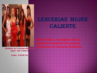Lencerias mujer caliente